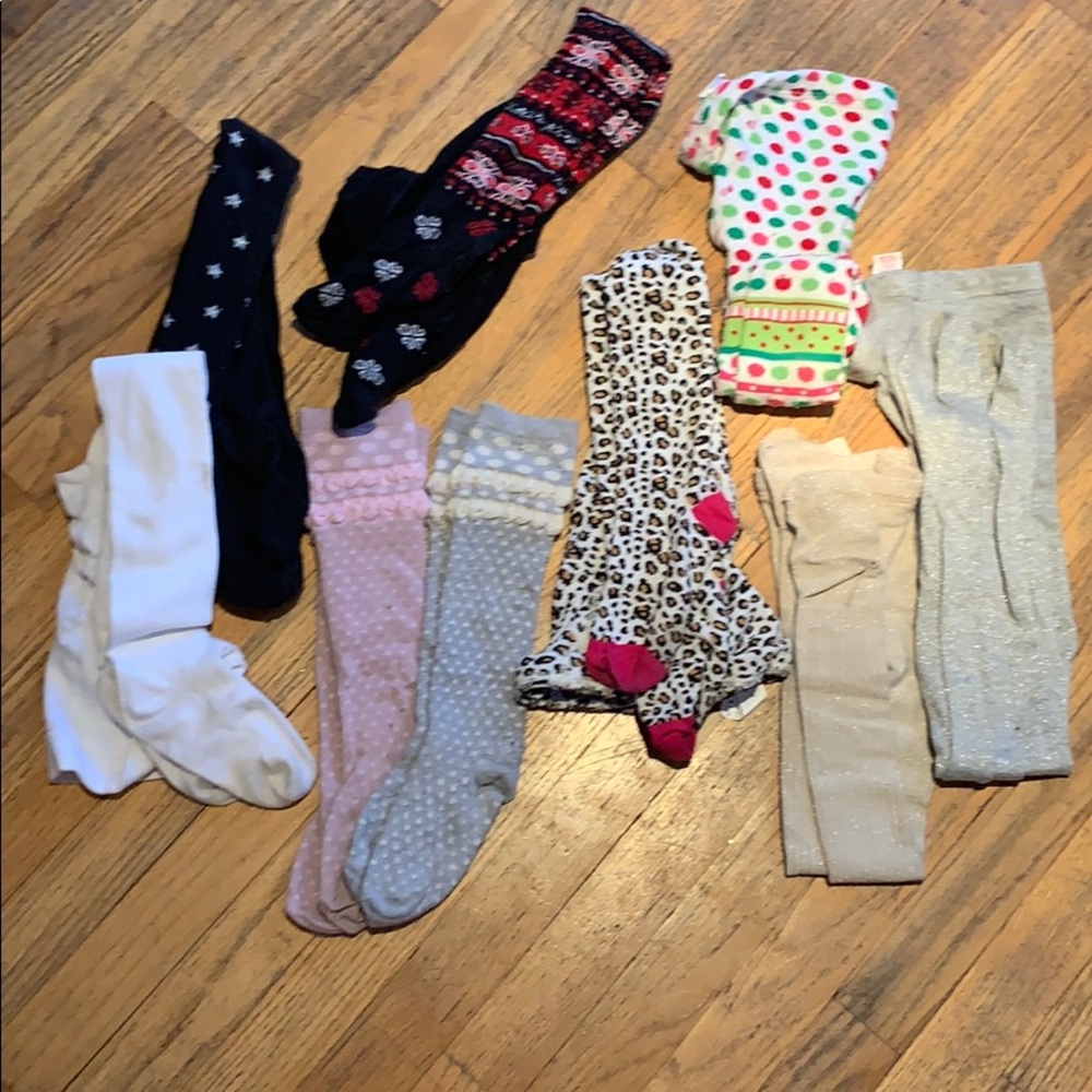 Assorted socks/leggings for ages four to six